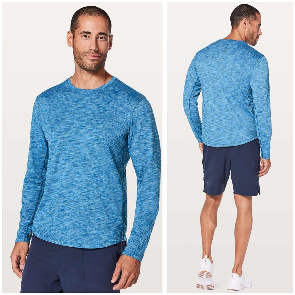 Lululemon Men’s Fresh Move Long Sleeve Top Size Medium Dark Royal Workout